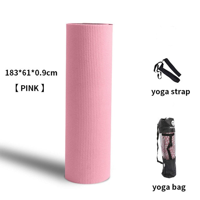 PIDO YOGA Yoga Mat 7mm Thick And Long Printed Suede with TPE Fitness Mat Gym Non-Slip Dance Mat