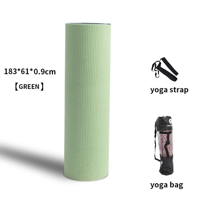 PIDO YOGA Yoga Mat 7mm Thick And Long Printed Suede with TPE Fitness Mat Gym Non-Slip Dance Mat