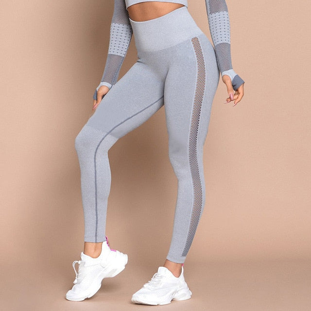 Women Yoga Crop Top Seamless Leggings Yoga Set Workout Yoga Pants Gym Set High Waist Legging Pants Sport Clothing Fitness Shirt